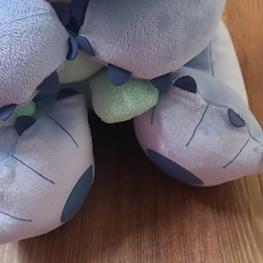 Disney Blue and‎ Pink Stitch Plush with Green Doll used good condition.